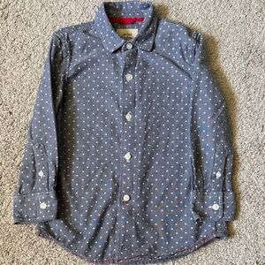 Blue Star Pattern Button-Up Shirt
